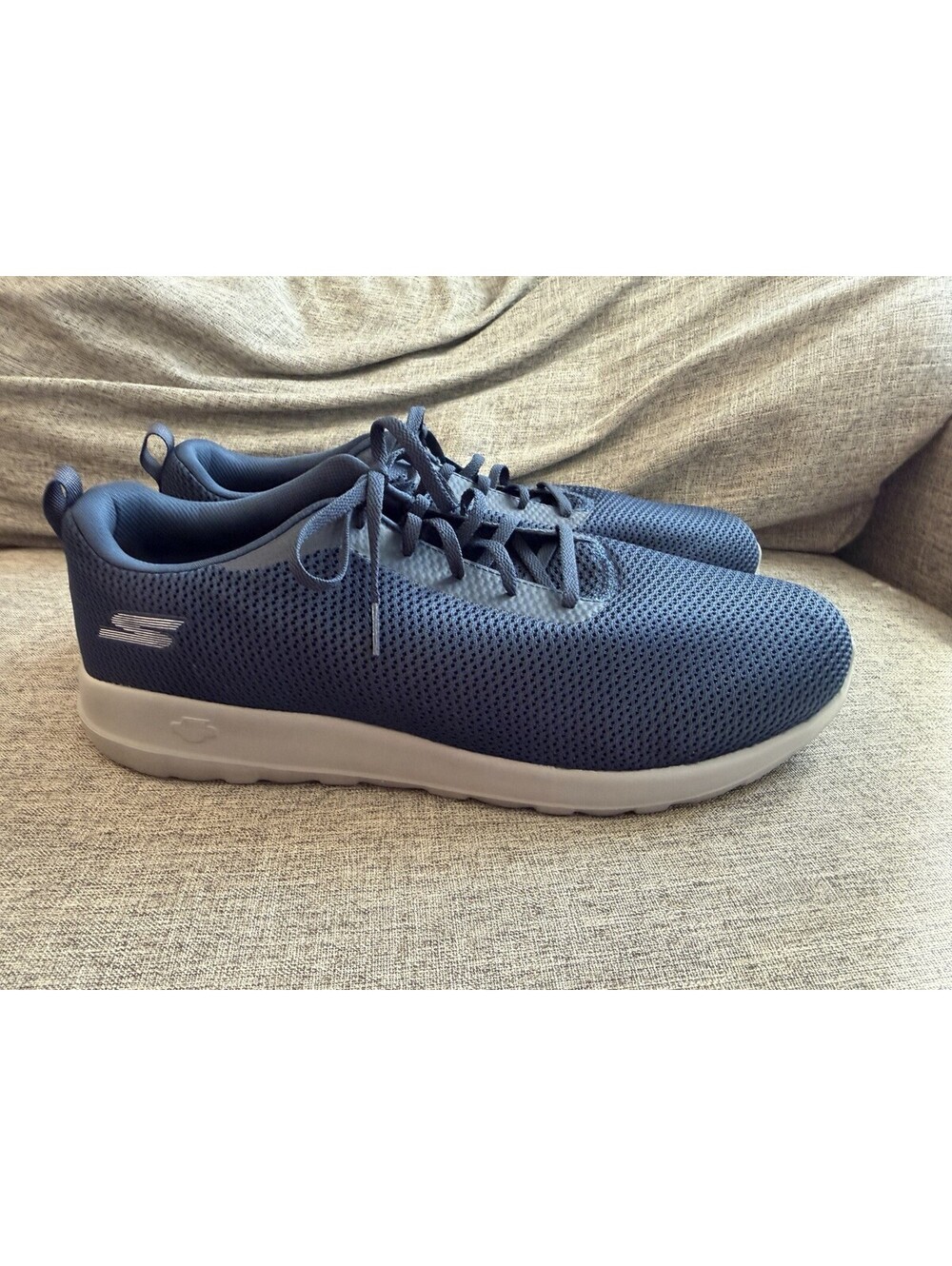 Skechers GoWalk Max Walking Shoes Mens Size 16 Navy Blue Mesh Excellent